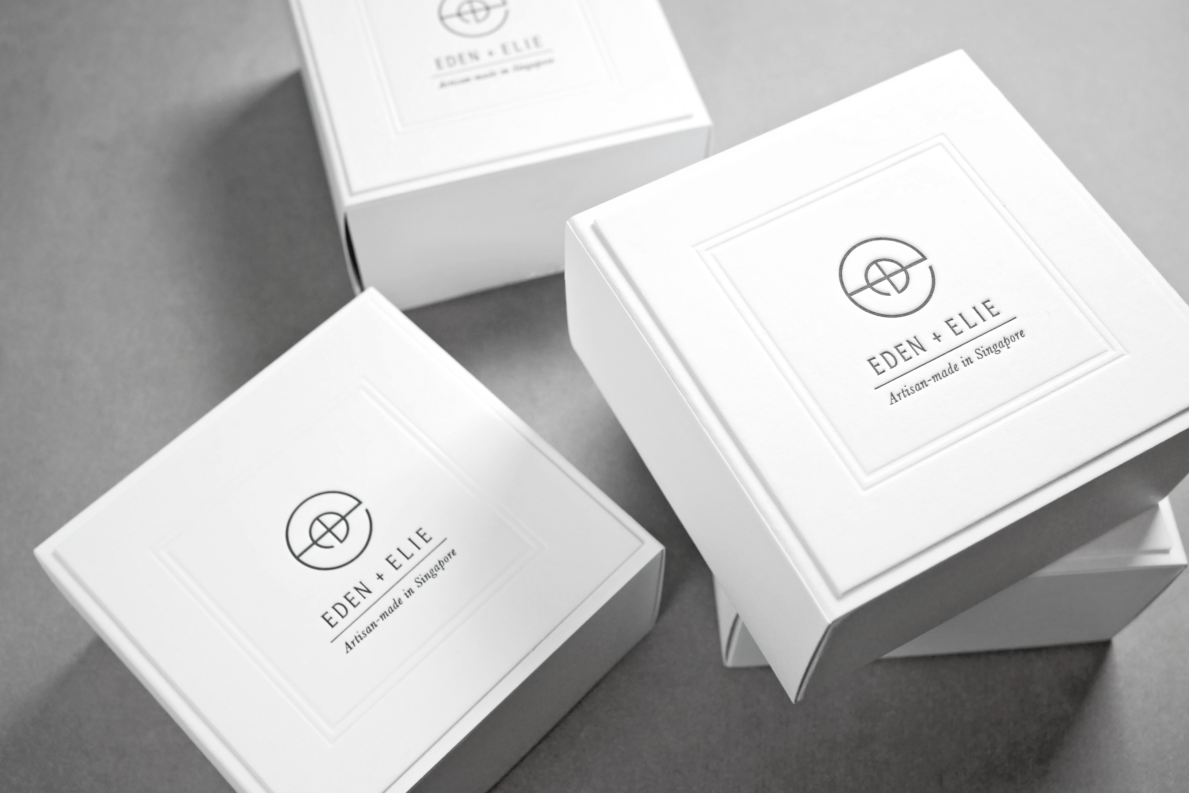 Example of paperboard material used for luxury boxes in Singapore containing jewellery products