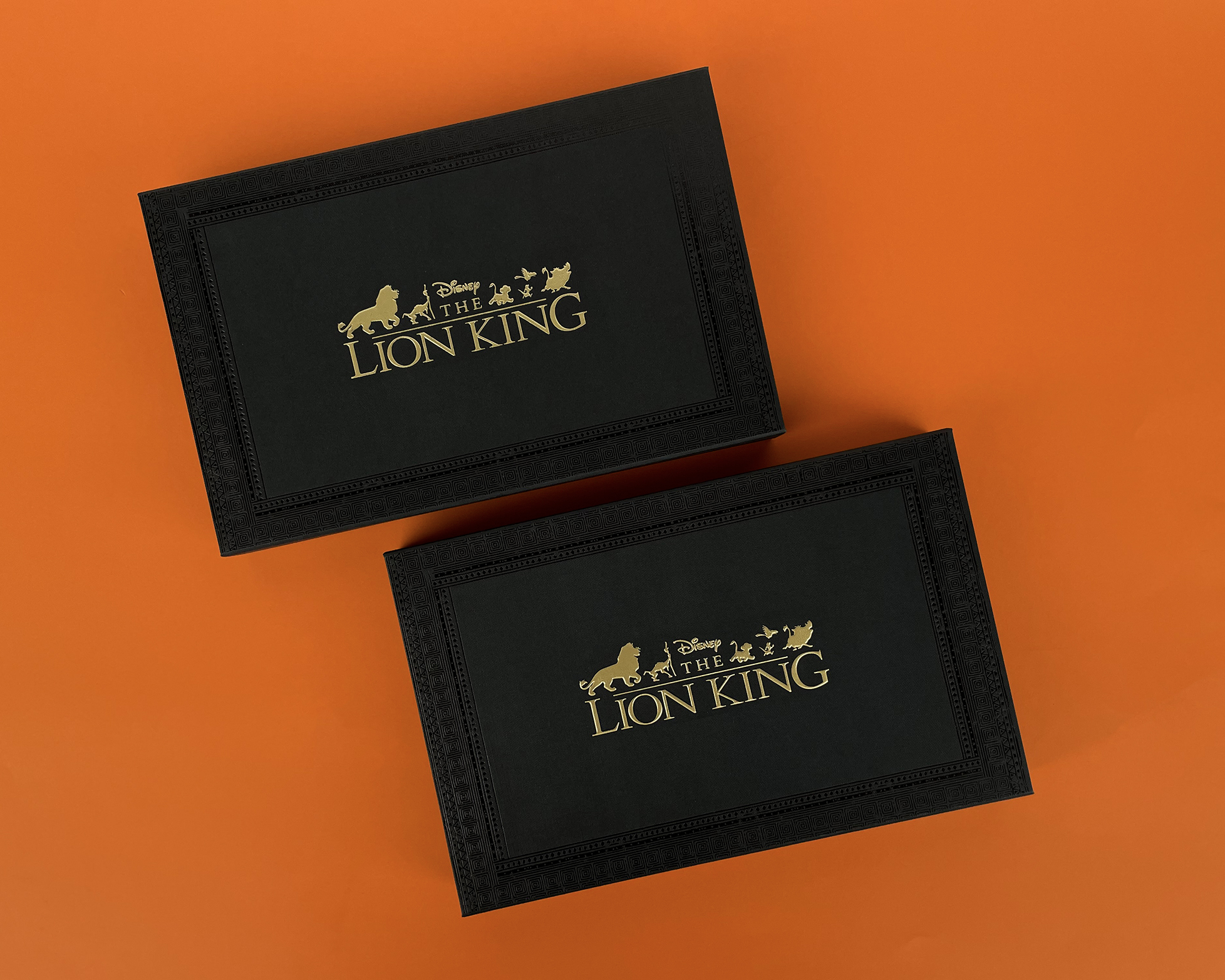 Lion King collectibles package made with gold foil stamping - An ideal finish for luxury boxes in Singapore