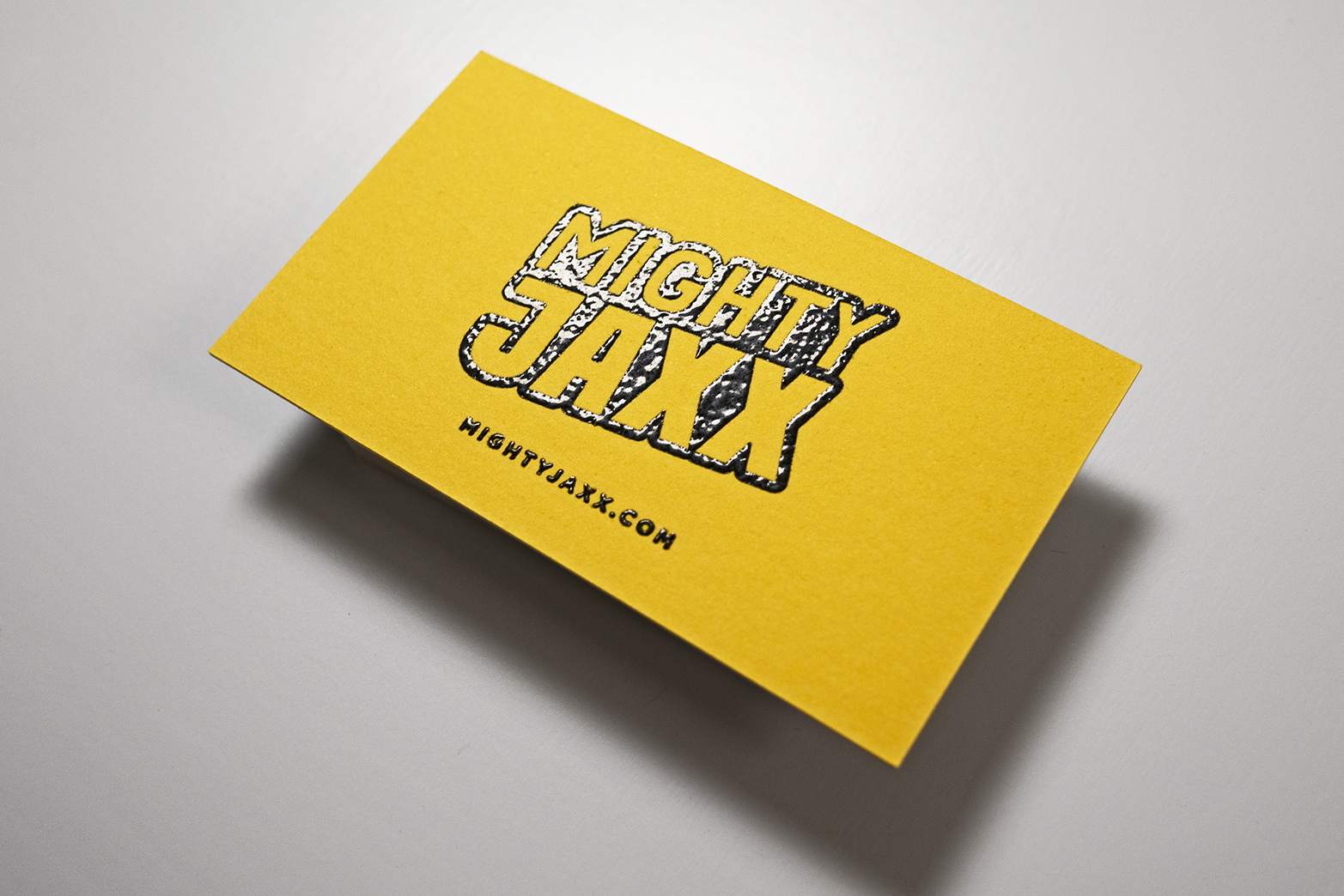 Creative business card idea featuring thermography printing - These would be placed inside custom media kits in Singapore